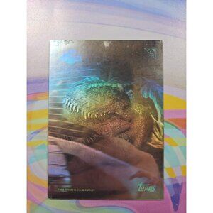 1993 Topps Jurassic Park Silver Action Hologram | Velociraptor #3